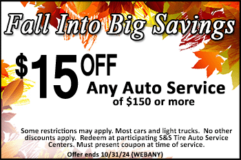 $15 off auto service coupon