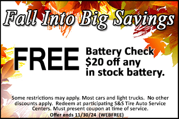 Free Battery Check coupon