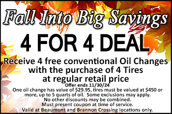 4 free oil changes coupon