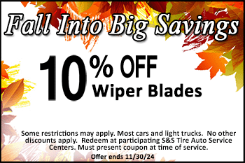 10% off wiper blades coupon